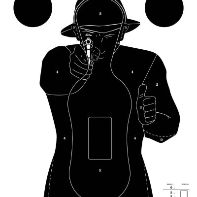 100 cibles cartons silhouette Police 51 x 71 cm