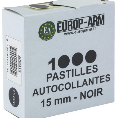 Pastilles autocollantes noires diam. 15 ou 19 mm