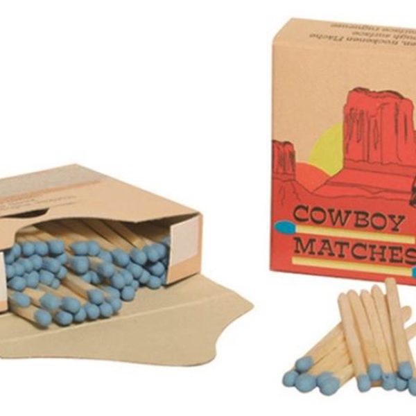 Lot de 5 boîtes de 100 allumettes cowboy - 5 boites d'allumettes