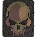 Patch PVC Tête de mort Camo 6 x 4.5cm -