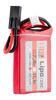 1 stick batterie Lipo 2S 7.4V 1200mAh 25C Peq - 1 Stick - 1200mAh 25C - Mini Tamyia - obrazek 2