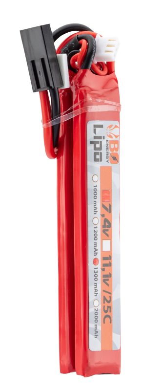 2 sticks batterie Lipo 2S 7.4V 1300mAh 25C - 2 sticks - 1300mAh 25C - Mini Tamyia - obrazek 3
