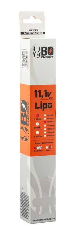 1 stick batterie Lipo 3S 11.1V 1000mAh 25C - 1 stick - 1000mAh 25C - Mini Tamyia - obrazek 3