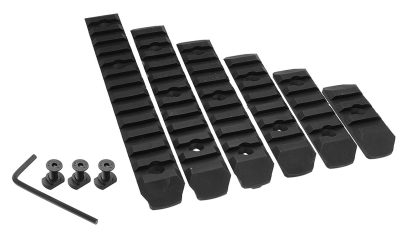 Set de 6 Rails M-Lock nylon BO Manufacture - 6 Rails M-Lok Noir