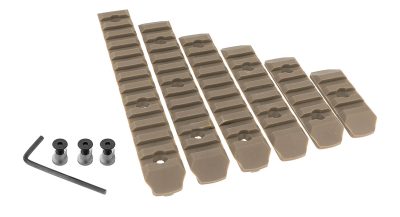 Set de 6 Rails Keymod nylon BO Manufacture - 6 Rails Keymod Tan - obrazek 2