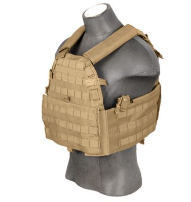 Gilet Plate Carrier 69T4 1000D - Tan - obrazek 5