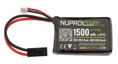 7.4V / 1500 mAh micro LiPo battery - 1 stick - 1500 mAh 20C