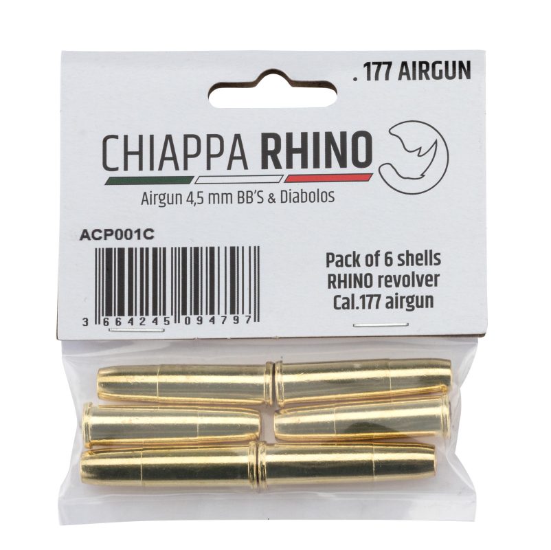Pack de 6 douilles 4,5mm bbs pour Rhino CO2