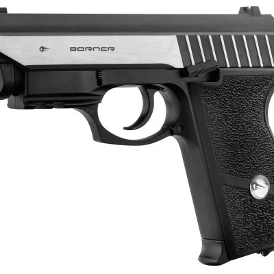 Pistolet CO2 culasse mobile BORNER PANTHER 801 Cal. 4.5mm BB's avec laser intégré