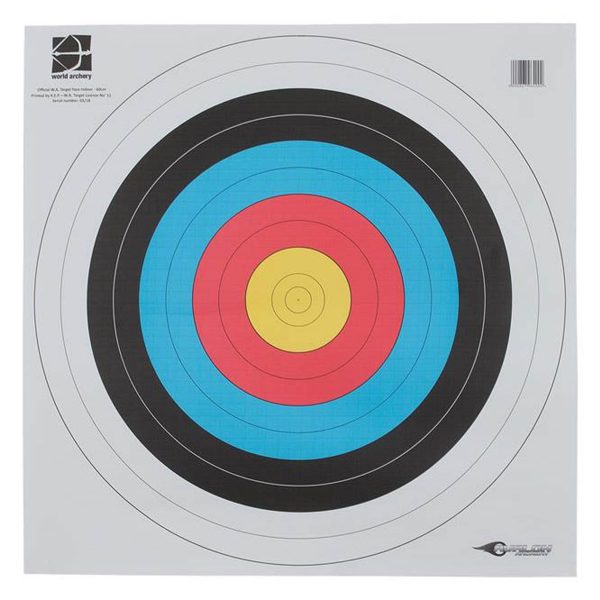 Blason de Cible World Archery 60 cm – Précision Standard Centre 10 - 60 cm - Lot de 100 cibles