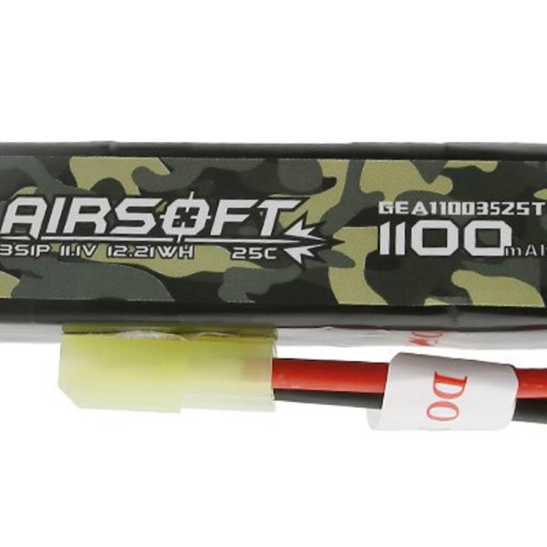 Batterie airsoft Gen Ace Lipo 11.1 V 25C 3S1P 1100mAh - 11.1v 1100 mAh T Plug