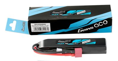 Batterie LiPo Gens Ace 1000mAh – 45C – 11.4V HV – Connecteur Deans T - - obrazek 2