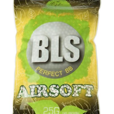 Billes 6mm Airsoft BIO Blanches 0.25g – BLS – Sac de 1 kg