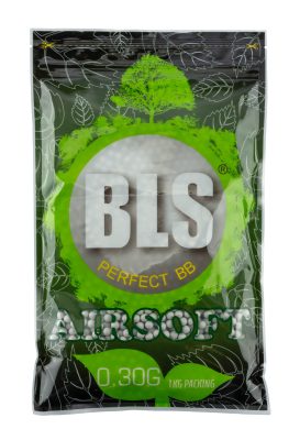 Billes 6mm Airsoft BIO Blanches 0.30g BLS - Carton 20 Sachet 1KG - BIO - 0.30g BLS