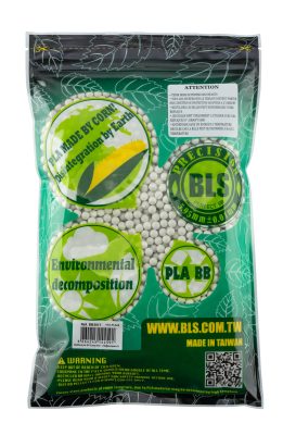 Billes 6mm Airsoft BIO Blanches 0.23G BLS - CARTON DE 20 SACHETS DE BILLES BLS STD 1KG - 0.23g BIO - obrazek 2
