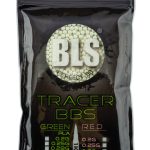 Billes 6mm airsoft traçantes 0.32g  BLS BIO – Sac de 1 kg - CARTON DE 20 SACHETS DE BILLES BLS TRACER 1KG VERT - 0.32g BIO