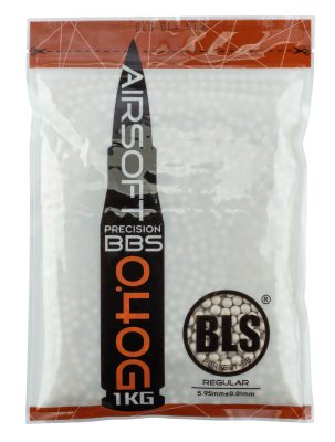 Billes lourdes 0.40g airsoft BLS – Sac de 1 kg - CARTON DE 20 SACHETS DE BILLES BLS STD 1KG - 0.40g