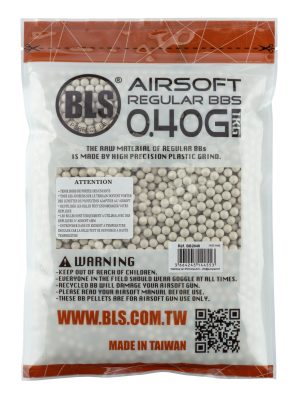 Billes lourdes 0.40g airsoft BLS – Sac de 1 kg - CARTON DE 20 SACHETS DE BILLES BLS STD 1KG - 0.40g - obrazek 2