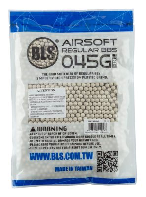 Billes lourdes 0.45g airsoft BLS – Sac de 1 kg - CARTON DE 20 SACHETS DE BILLES BLS STD 1KG - 0.45g - obrazek 2