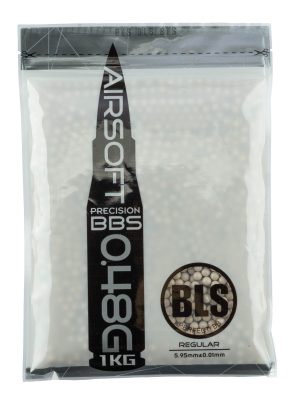 Billes lourdes 0,48g airsoft BLS – Sac de 1 kg - CARTON DE 20 SACHETS DE BILLES BLS STD 1KG - 0.48g
