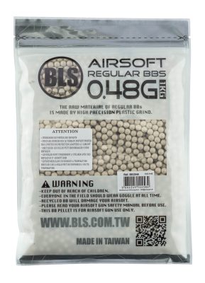 Billes lourdes 0,48g airsoft BLS – Sac de 1 kg - CARTON DE 20 SACHETS DE BILLES BLS STD 1KG - 0.48g - obrazek 2