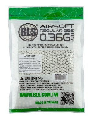 Billes lourdes 0.36g  airsoft biodégradables BLS BIO – Sac de 1 kg - CARTON DE 20 SACHETS DE BILLES BLS STD 1KG - 0.36g BIO - obrazek 2
