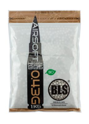 Billes lourdes 6mm airsoft biodégradables BLS BIO 0.43g – Sac de 1 kg - CARTON DE 20 SACHETS DE BILLES BLS STD 1KG - 0.43g BIO