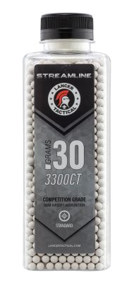 Billes Streamline Lancer Tactical - 0.30g - CARTON DE 12 BOUTEILLES DE 3300 BB's LT STREAMLINE - 0.30g - obrazek 2