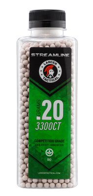 Billes STREAMLINE Bio Lancer Tactical - 0.20g - CARTON DE 12 BOUTEILLES DE 3300 BB's LT STREAMLINE - BIO - 0.20g - obrazek 2