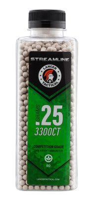 Billes STREAMLINE Bio Lancer Tactical - 0.25g - CARTON DE 12 BOUTEILLES DE 3300 BB's LT STREAMLINE - BIO - 0.25g - obrazek 3