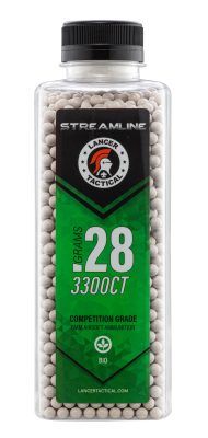 Billes STREAMLINE Bio Lancer Tactical - 0.28g - CARTON DE 12 BOUTEILLES DE 3300 BB's LT STREAMLINE - BIO - 0.28g - obrazek 2
