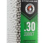 Billes STREAMLINE Bio Lancer Tactical - 0.30g - CARTON DE 12 BOUTEILLES DE 3300 BB's LT STREAMLINE - BIO - 0.30g