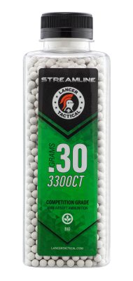 Billes STREAMLINE Bio Lancer Tactical - 0.30g - CARTON DE 12 BOUTEILLES DE 3300 BB's LT STREAMLINE - BIO - 0.30g - obrazek 2