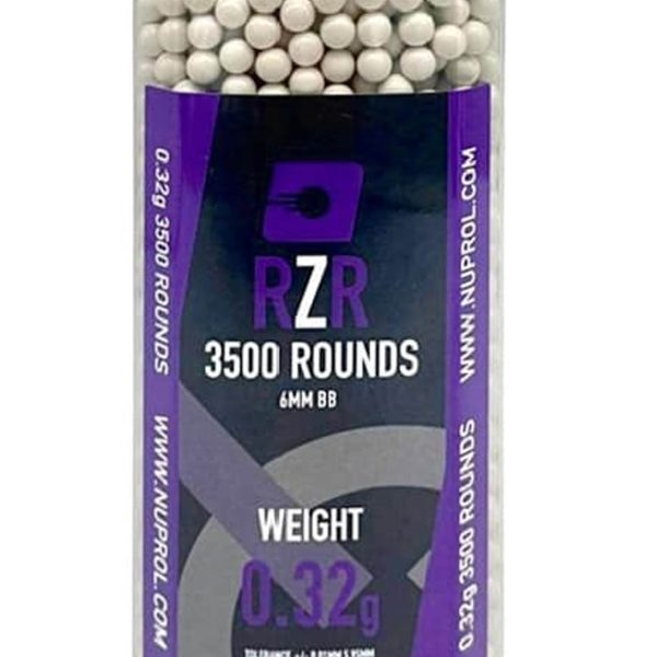 Billes Airsoft 6mm RZR 0.32g bouteille 3500 bbs - 0,32