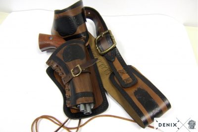 Ceinturon avec un holster pour revolver Western - obrazek 5