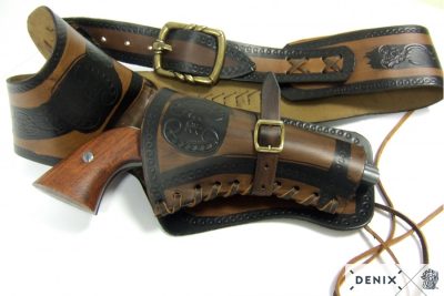 Ceinturon avec un holster pour revolver Western - obrazek 6