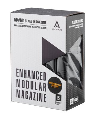 Pack of 5 AEG ARCTURUS AR MOD1 M4/M16 30/130 RDS magazines - BLACK - - obrazek 8