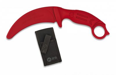 Couteau d'entraînement incurvé caoutchouc K25 - ROUGE - obrazek 3
