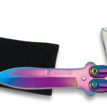 Small butterfly knife rainbow -