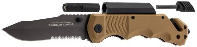 Tactical folding knife / survival - K25 Tan