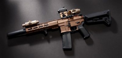 Lancer Tactical MAYO GANG MGC4 MK3 M4 AEG Bronze - - obrazek 4
