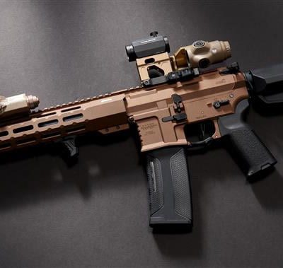 Alternative view of Lancer Tactical MGC4 MK3 M4 AEG Bronze
