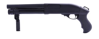 M870 Golden Eagle Gas Pump Action Shotgun Replica Black - Replica M870 Golden Eagle Black Gas Pump Shotgun - obrazek 2