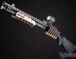 Réplique de fusil à pompe M870 Strike Industries noire et tan