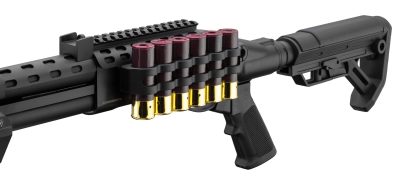 Fusil à pompe Gaz M870 Strike Industries noir airsoft - M870 Full black crosse M4 - obrazek 8