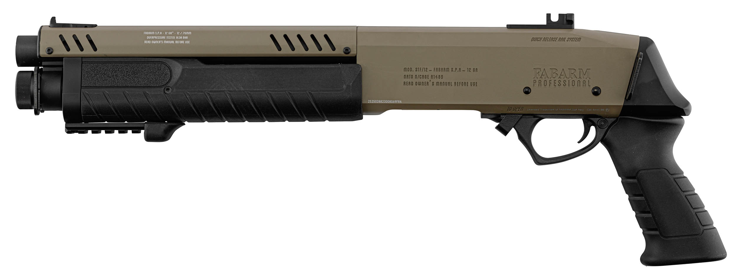 Réplique fusil à pompe FABARM STF12 Short Initial TAN Gaz OD-SA-LG3056 asgbox.pl Réplique fusil à pompe FABARM STF12 Short Initial TAN Gaz - obrazek 3