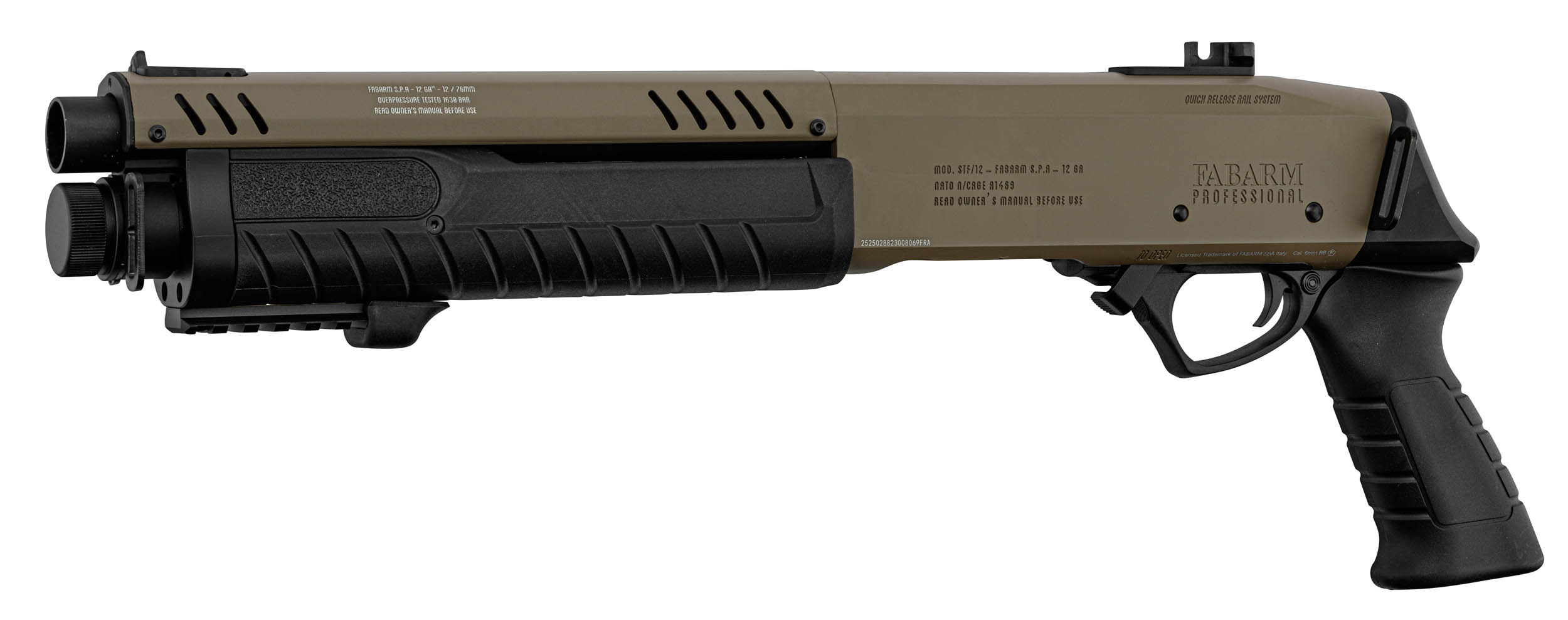 Réplique fusil à pompe FABARM STF12 Short Initial TAN Gaz OD-SA-LG3056 asgbox.pl Réplique fusil à pompe FABARM STF12 Short Initial TAN Gaz - obrazek 4