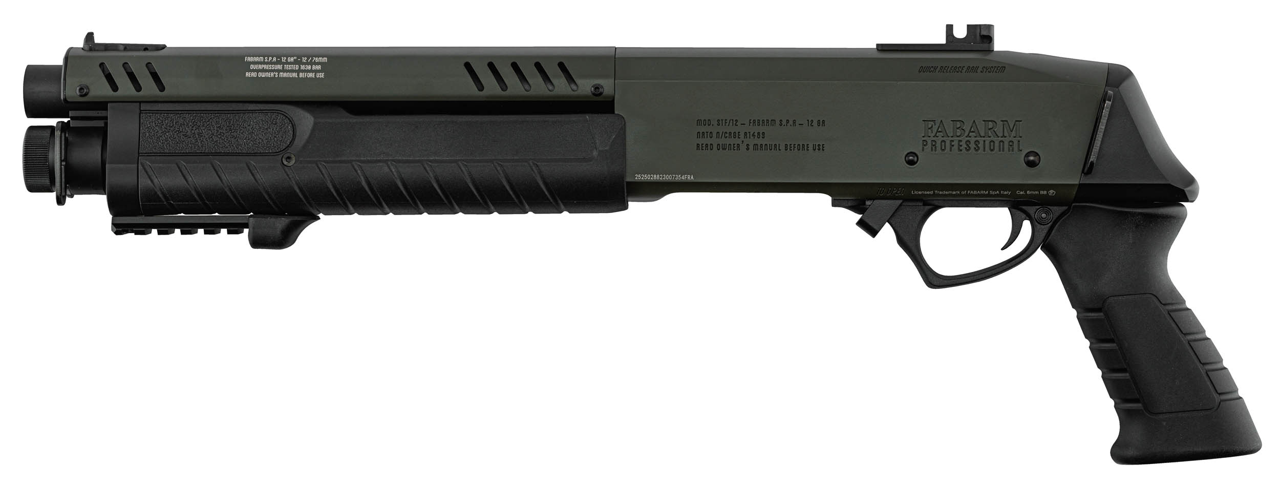 Réplique fusil à pompe FABARM STF12 Short Initial OD Gaz OD-SA-LG3057 asgbox.pl Réplique fusil à pompe FABARM STF12 Short Initial OD Gaz - obrazek 3