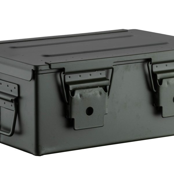 Caisse à munitions métallique verte 33x22x13cm - CAISSE MUITION METAL VERTE DIM  33 X 22 X 13