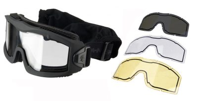 Masque série AERO Thermal avec 3 écrans - Noir